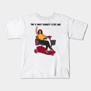 This Is What Disability Looks Like Scooter Kids T-Shirt